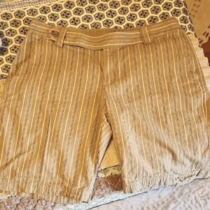 The North Face Tan Striped Women's Bermudas